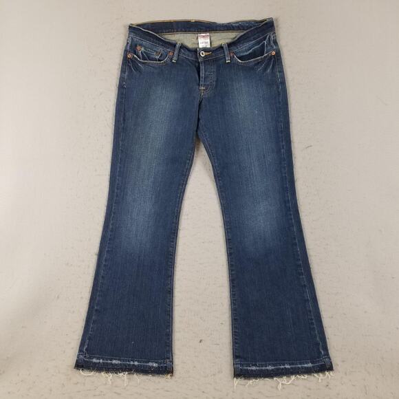 Lucky Brand Jeans Womens 12 31 Lil Maggie Bootcut Short Denim Hipster Stretch - Picture 1 of 16